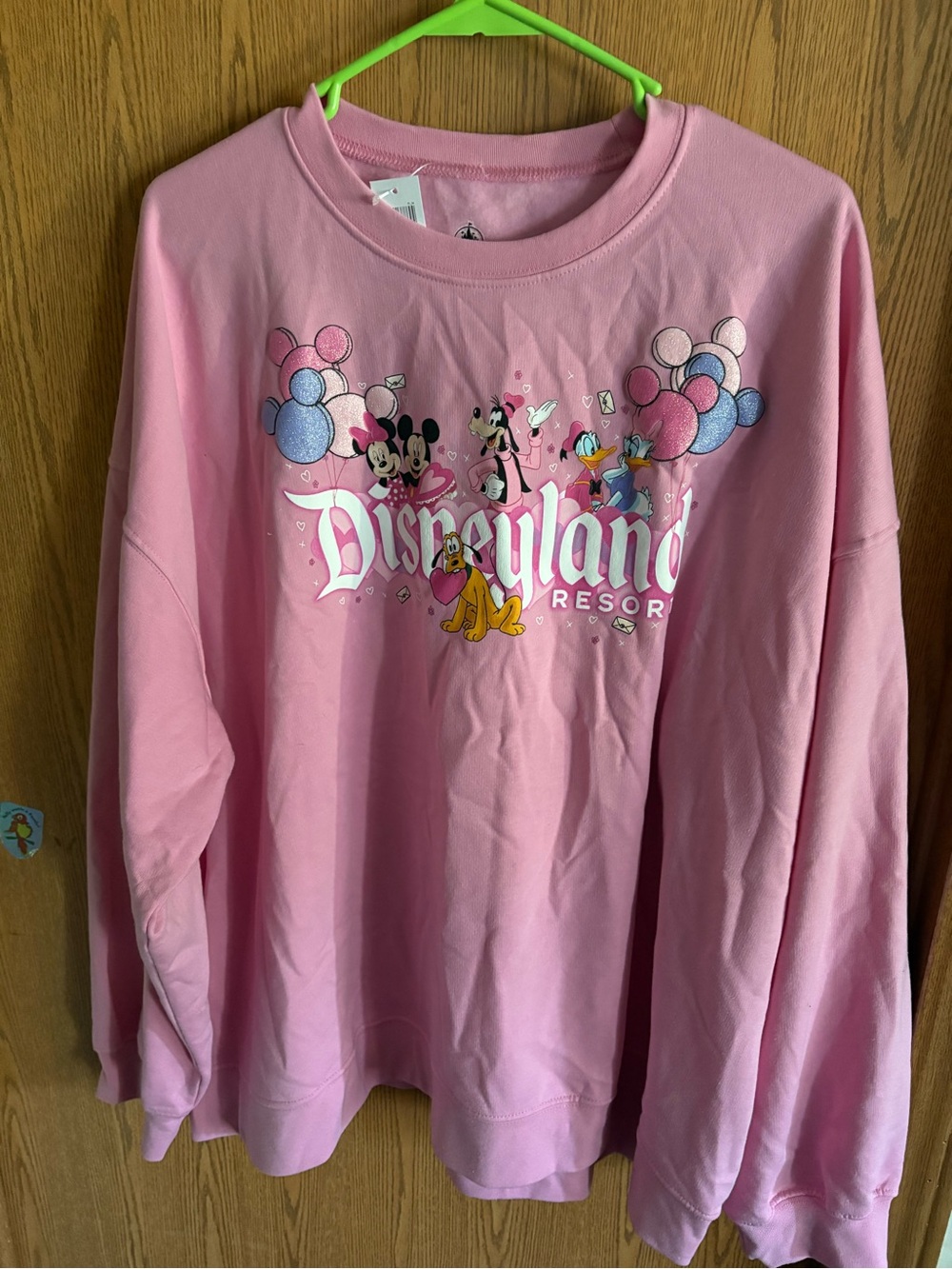 Disney Pink Disneyland Resort Character Crewneck Sweatshirt